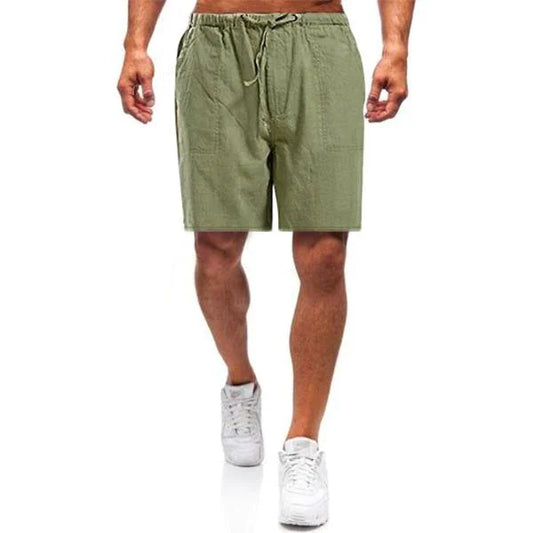 (🎁Reducción por tiempo limitado en ropa de hombre🎁) Pantalones cortos casuales sueltos de lino para hombre