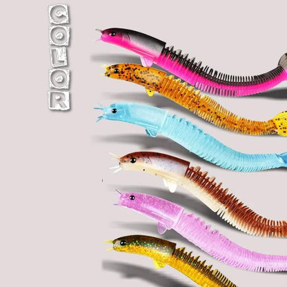 8pcs Angler Dragon Loach Lure 46 Section Soft Bait