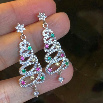 PENDIENTES ÁRBOL DE NAVIDAD BRILLANTE