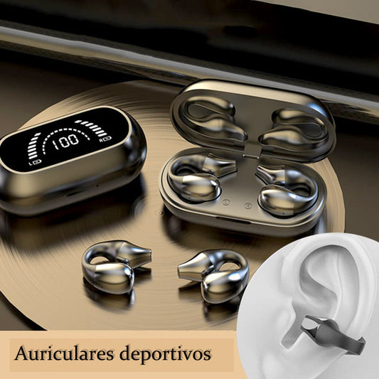 Auriculares Inalámbricos de Conducción ósea con Clip para la Oreja