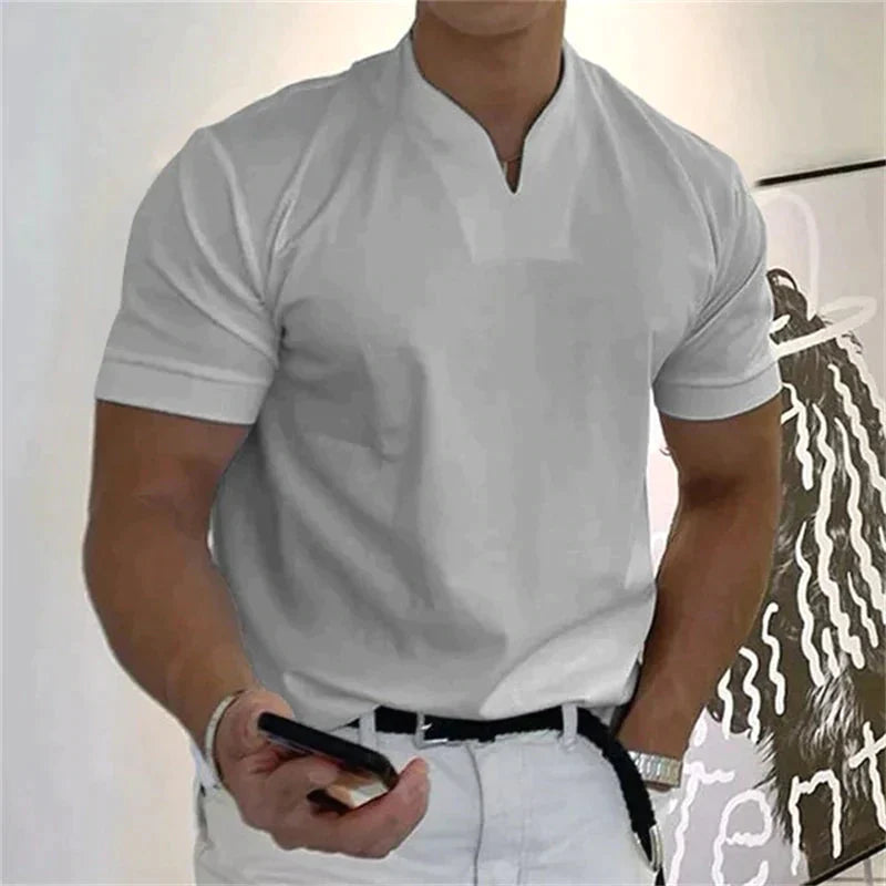 🔥2022 Venta caliente🔥Camiseta de fitness de manga corta de negocios para caballeros de hombre-7