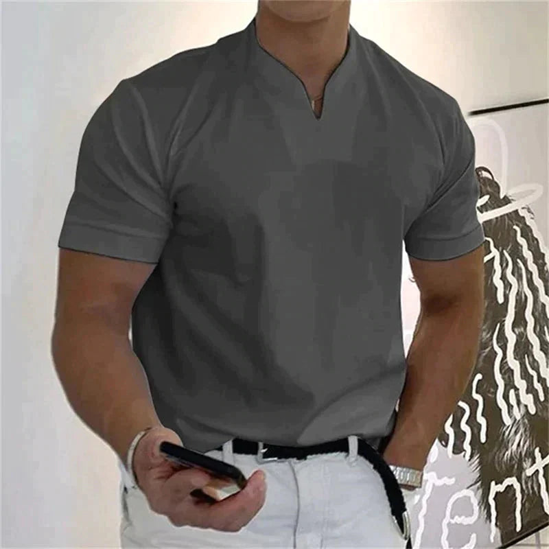 🔥2022 Venta caliente🔥Camiseta de fitness de manga corta de negocios para caballeros de hombre-3