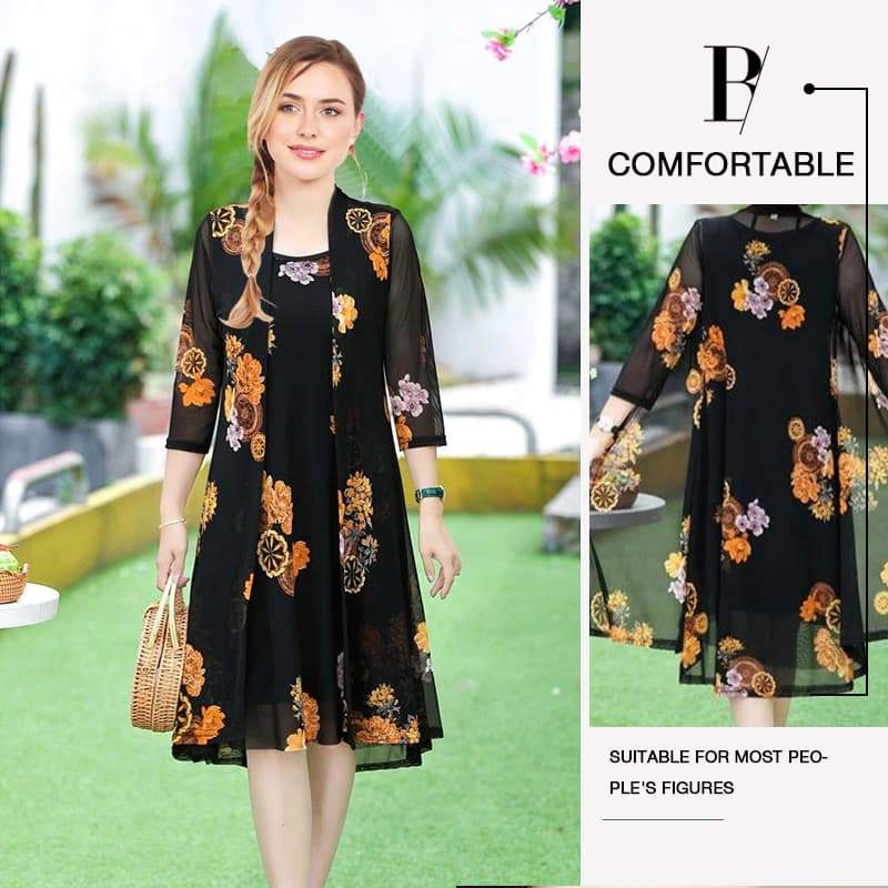 🔥2022 Venta caliente🔥Vestido con estampado floral para mujer-3