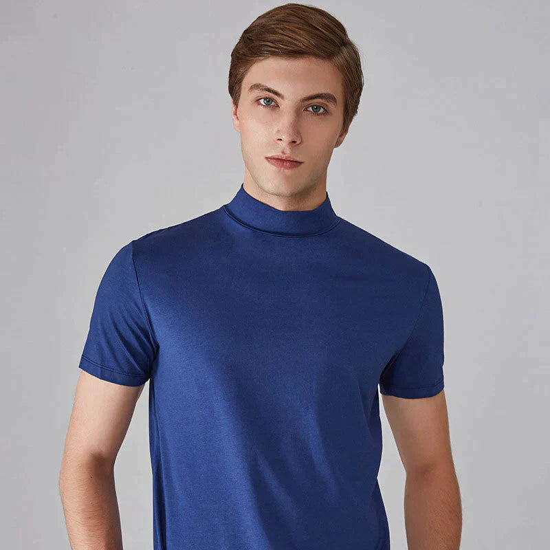 CAMISETA DE CUELLO ALTO SLIM FIT PARA HOMBRE🔥COMPRA 3 ENVÍO GRATIS🔥-5